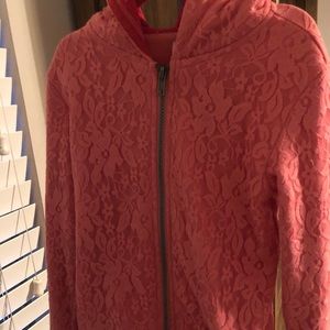 Gently loved Girl’s Zip-Up Spring Jacket with Hood